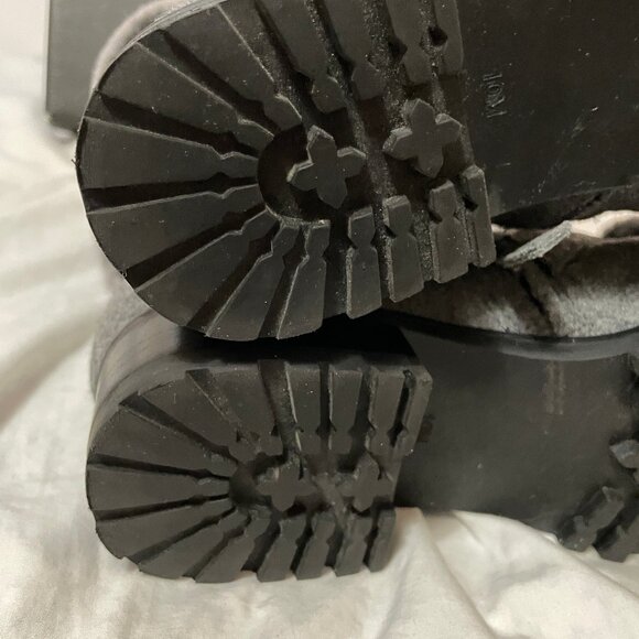 NIB Talbott's Grey Tish Cuff Faux Fur Ankle Boots Women's Sz 10 M MSRP $259.00 - Picture 11 of 16